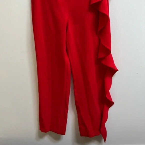 Zara Ruffled Off-The-Shoulder Jumpsuit S - Picture 6 of 14